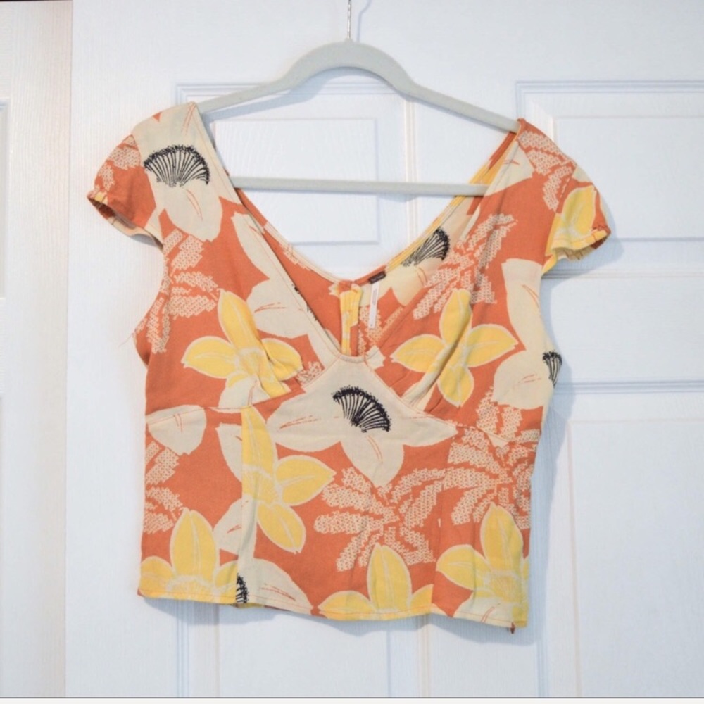 Free People Groovy Floral Blouse